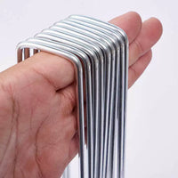 Galvanized Steel U-Shaped Garden Staples for Weed Barrier and Landscape Fabric