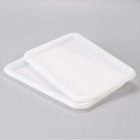 PP Plastic Rectangular Serving Tray for Food and Drinks, Durable Fast Food and Hotel Tray