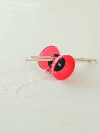 Kids' Chinese Yoyo Diabolo for Beginners, School Sports Day Creative Prop, Double-Headed Large Leather Cup