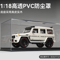 1/18 Scale Model Car Acrylic Display Case with LED Lights, Dustproof Transparent Storage Box for Collectibles and Toys
