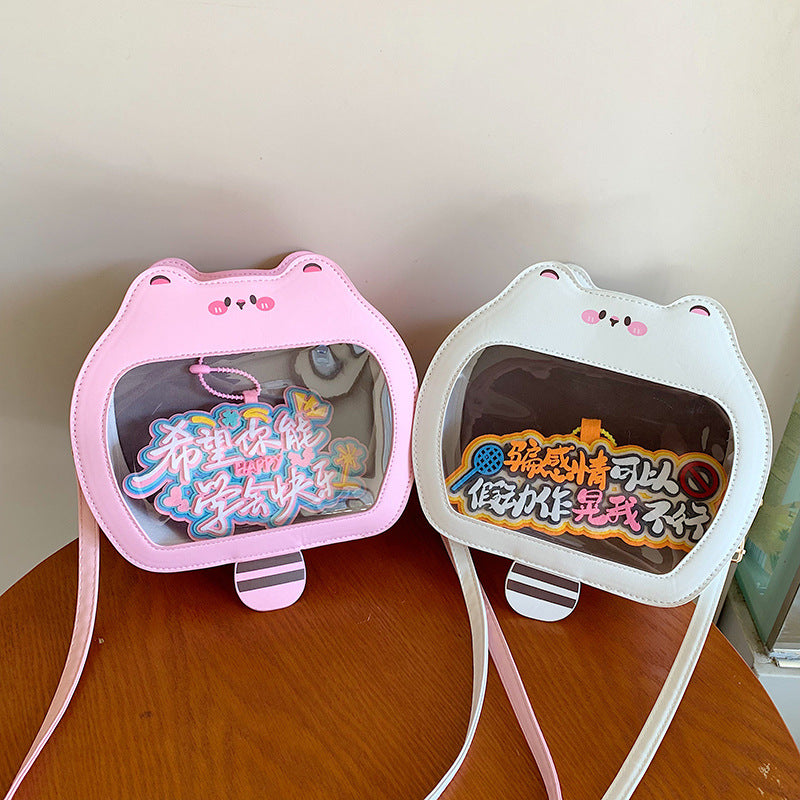 Cute Transparent Shoulder Bag Sweet Handbag Crossbody Anime Ita Bag for Women