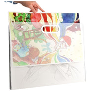 Portable Art Portfolio Case for A3/A4/A2 Drawings and Posters, Kids' Artwork Storage Bag