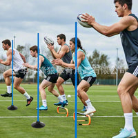 Agility Training Ladder Set with Adjustable Rods and Rubber Bases for Speed and Footwork Drills