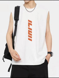 Men's Ice Silk Mesh Vest Quick Dry Sleeveless T-Shirt for Sports Training