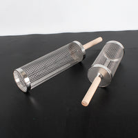 Stainless Steel Rotating BBQ Grill Basket for Outdoor Smoker Roaster