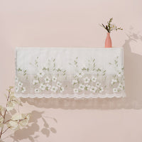 Air Conditioner Dust Cover for Wall-Mounted Units, Universal Fit, Full Coverage with Lace Trim
