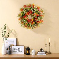 Autumn Eucalyptus and Gypsophila Wreath for Front Door Decor