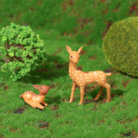 Cute Deer Family Moss Micro Landscape Ornament for Succulent Pot Decoration