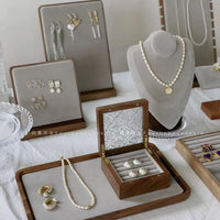 Wooden Necklace Display Stand Jewelry Mannequin Bust for Pendants and Chains
