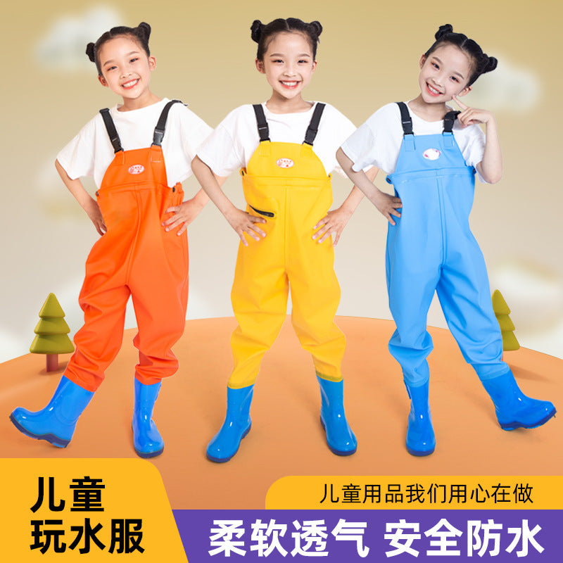Kids' Lightweight Waterproof Waders for Fishing and Beach Play