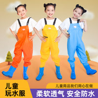 Kids' Lightweight Waterproof Waders for Fishing and Beach Play