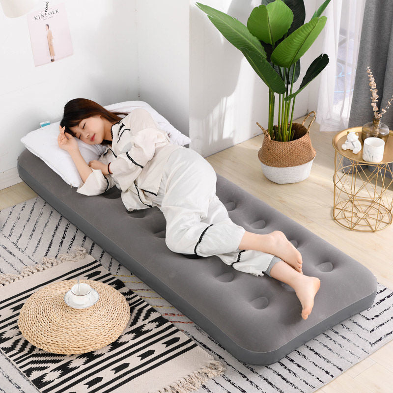 Portable Inflatable Air Mattress for Home and Outdoor Use, Single/Double Foldable Air Bed for Camping and Travel