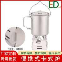 Outdoor Portable Stainless Steel Folding Wood Burning Camping Stove for BBQ and Cooking