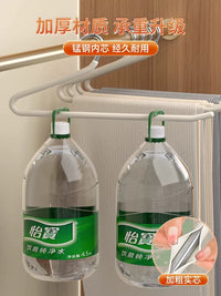 German-Style Goose-Neck Non-Slip Pants Hangers with Rubber Coating for Wardrobe Organization