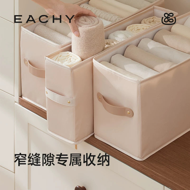 Narrow Wardrobe Storage Box with Lid for Clothes, Sweaters, and Trousers
