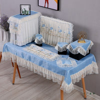 Lace Computer Monitor Dust Cover for Desktop All-in-One PCs, Rural Style Decorative Screen Protector