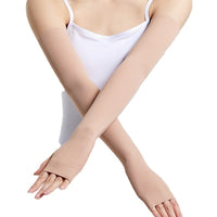 Ice Silk UV Protection Arm Sleeves for Summer - Seamless, Breathable, and Extended Length