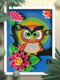 Quilling Art Kit for Beginners, DIY Paper Craft with Frame, Strips, and Tools, Chinese Style Peacock Koi Designs