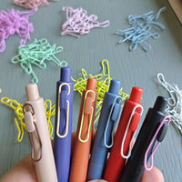 Mini Quick-Dry Retractable Gel Pen with Clip, 0.5mm Colored Ink for Students