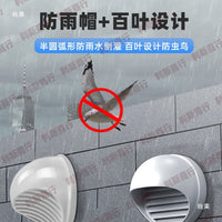 Indoor Wall Vent Cap for Exhaust Pipes, Bird-Proof Ventilation Hood for Bathrooms and Kitchens