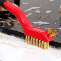 Kitchen Gas Stove Cleaning Brush Set - 3-Piece Scrubber for Range Hood, Gaps, Grease, and Grime