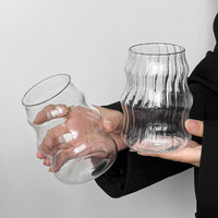 High Borosilicate Glass Cloud Cup, Simple Thickened Single-Layer Juice Drink Cup, High-Value Chubby Glass