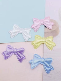 Satin Heart Appliques for DIY Crafts, Card Decoration, and Badge Holders