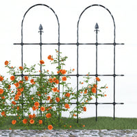 Garden Trellis for Climbing Plants, Metal Arch Support for Roses and Vines, Outdoor Decorative Grid Panel