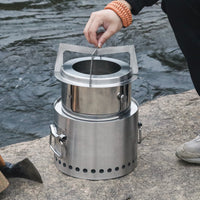Portable Outdoor Wood Burning Stove Multi-functional Camping Fire Pit