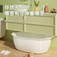 Pet Bath Tub for Small to Medium Dogs and Cats, Portable Foldable Pet Grooming Bathing Pool