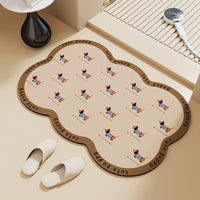 Dachshund Diatomaceous Earth Bath Mat, Non-Slip Absorbent Bathroom Floor Mat for Home Entrance