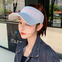 Summer UV Protection Visor Hat for Women Outdoor Sports Running Cycling