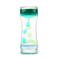 Creative Dual-Color Liquid Hourglass Oil Drip Timer Acrylic Desktop Ornament for Stress Relief
