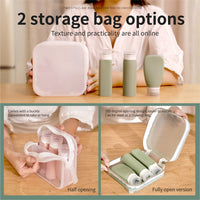 Silicone Travel Bottles Set for Shampoo Lotion Toiletries, Leak-Proof Refillable Squeeze Containers with Lids