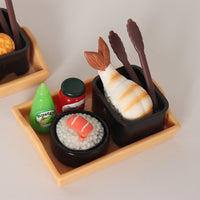 Dollhouse Miniature Japanese Food Set - Rice Balls, Shrimp Tempura, Jam