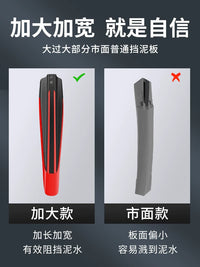 Mountain Road Bike Fenders Set with Rechargeable Tail Light, Adjustable Front and Rear Mudguards