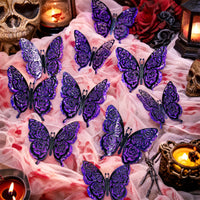 Halloween Purple Butterfly Wall Decals for Festive Home Decor