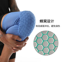 Honeycomb Padded Compression Knee Sleeve for Sports, Basketball, Cycling, Running