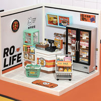 DIY Miniature Dollhouse Kit with Furniture and LED Lights, 3D Wooden Model Craft for Adults and Teens