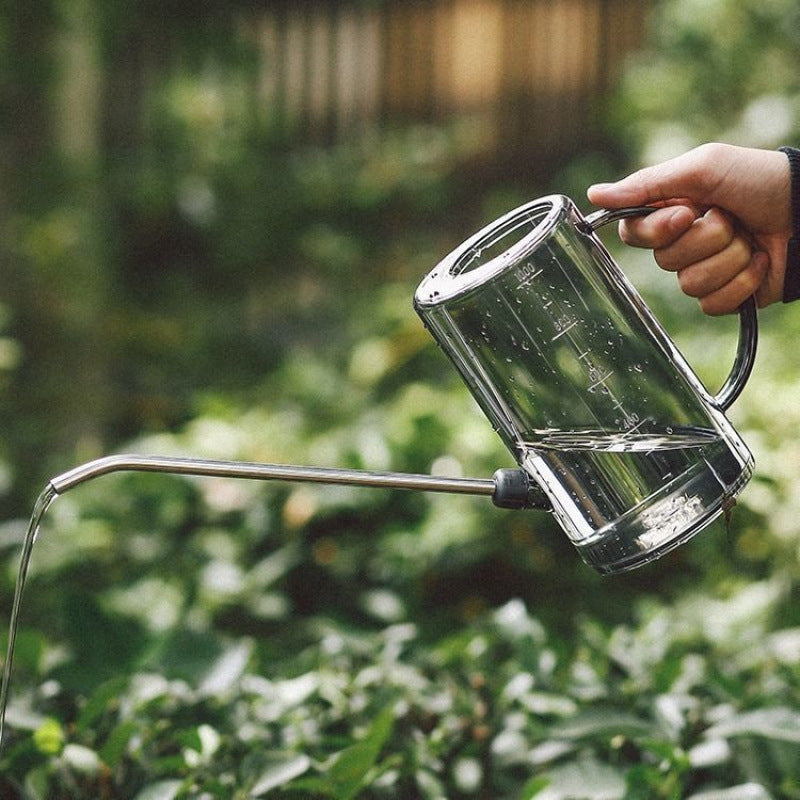 Stainless Steel Long Spout Watering Can for Indoor & Outdoor Plants