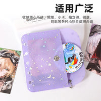 M5 5-Hole PVC Transparent Zipper Pouch for Loose Leaf Binders, Card Holder & Coin Purse Insert