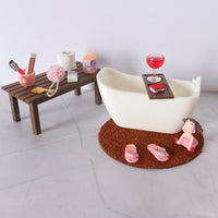 Dollhouse Miniature Bathroom Furniture and Accessories Set