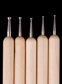 Dual-Head Wooden Dotting Tool for Pottery, Clay, Nail Art, Embossing, and Sculpture