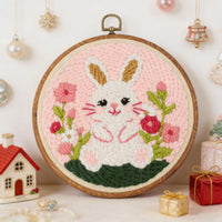 Punch Needle Embroidery Kit with Milk Cotton Yarn for DIY Wall Art Decor