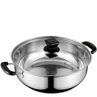 Stainless Steel Thickened Soup Pot with Steamer Insert, Induction Cooker Compatible Hot Pot for Home Use