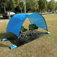 Outdoor Beach Camping Fishing Tent with Integrated Ground Mat and Sunshade