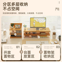 Acrylic Monitor Stand & Desk Organizer with Storage for Desktop Computers