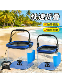Portable Folding Transparent Square Water Bucket for Fishing and Outdoor Activities