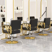 Modern PU Leather Swivel Hydraulic Barber Chair for Salon, Tattoo, Beauty Studio