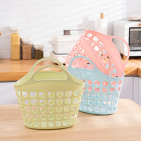Portable Plastic Storage Basket for Home, Shower, Vegetables, and Fruits